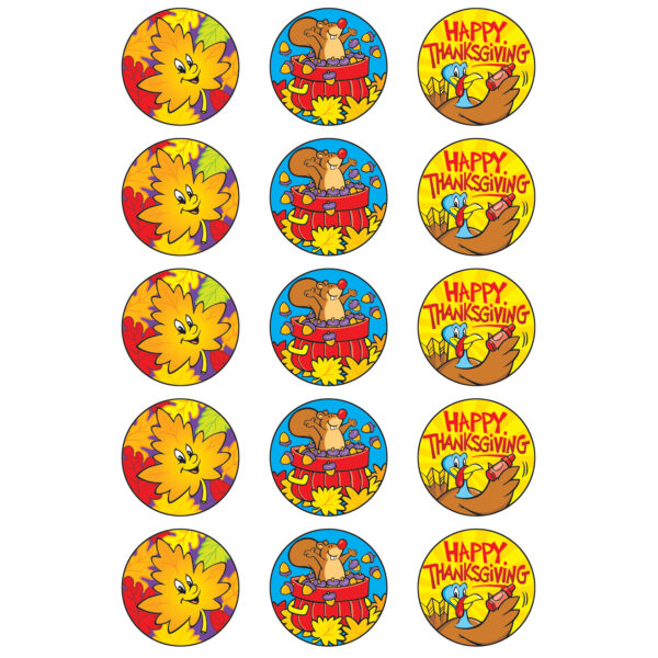 Thanksgiving Time-Pumpkin Stinky Stickers, 60 Per Pack, 6 Packs