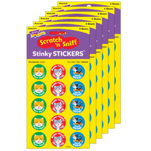 Purr-fect Pets-Cinnamon Stinky Stickers, 60 Per Pack, 6 Packs