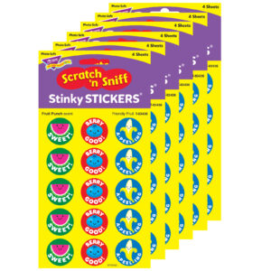 Friendly Fruit-Fruit Punch Stinky Stickers, 60 Per Pack, 6 Packs