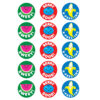 Friendly Fruit-Fruit Punch Stinky Stickers, 60 Per Pack, 6 Packs