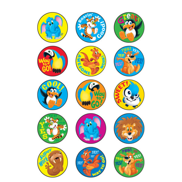 Awesome Animals-Tropical Stinky Stickers, 60 Per Pack, 6 Packs