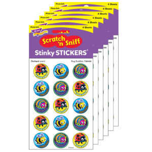 Bug Buddies-Orchard Stinky Stickers, 60 Per Pack, 6 Packs