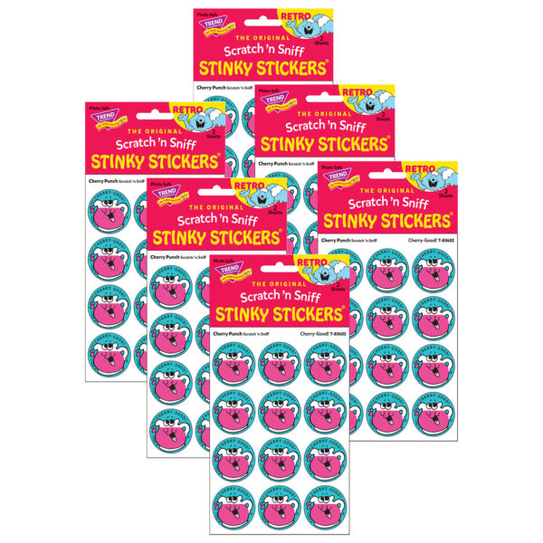 Cherry-Good!-Cherry Punch Scented Stickers, 24 Per Pack, 6 Packs