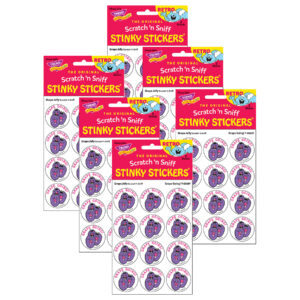 Grape Going!-Grape Jelly Scented Stickers, 24 Per Pack, 6 Packs