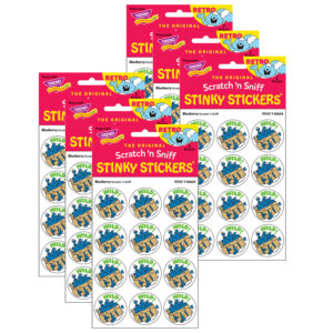 Wild!-Blueberry Scented Stickers, 24 Per Pack, 6 Packs