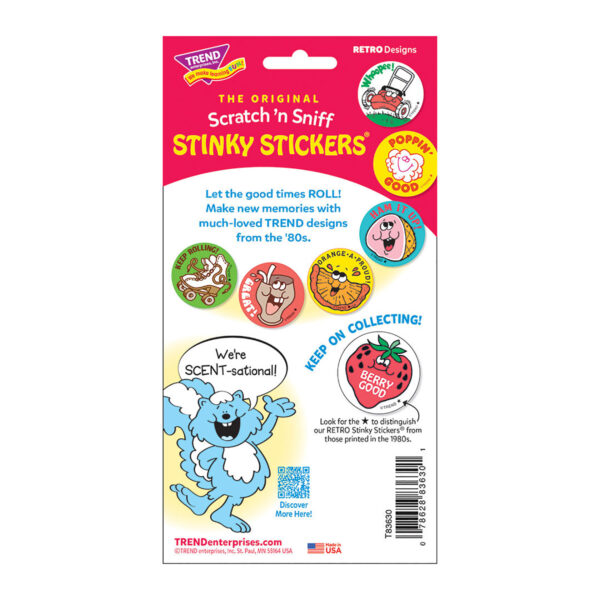 Great Catch-Pigskin Scent Retro Scratch 'n Sniff Stinky Stickers, 24 Per Pack, 6 Packs