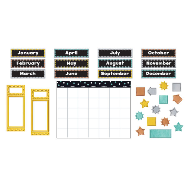 I ♥ Metal Wipe-Off Calendar Bulletin Board Set, 3 Sets