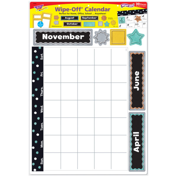 I ♥ Metal Wipe-Off Calendar Bulletin Board Set, 3 Sets