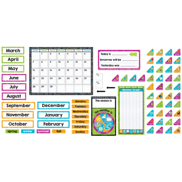 Color Harmony Calendar Bulletin Board Set