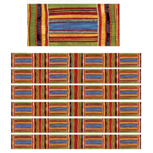 Kente Cloth Bolder Borders, 35.75' Per Pack, 6 Packs