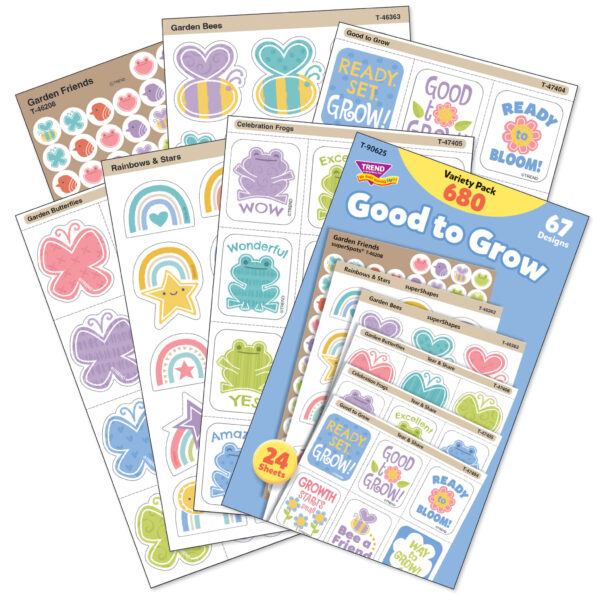 Good to Grow Sticker Variety Pack, 680 Per Pack, 2 Packs