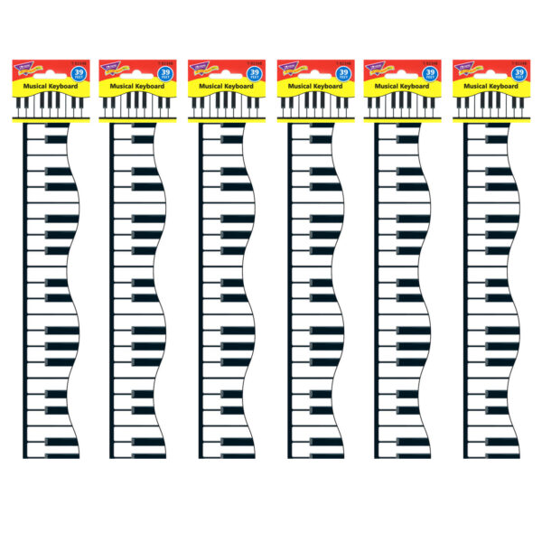 Musical Keyboard Terrific Trimmers, 39 Feet Per Pack, 6 Packs