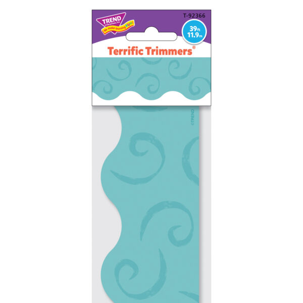 Teal Swirls Terrific Trimmers, 39 Feet Per Pack, 6 Packs