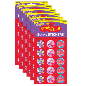 Valentine's Day-Cherry Stinky Stickers, 60 Per Pack, 6 Packs