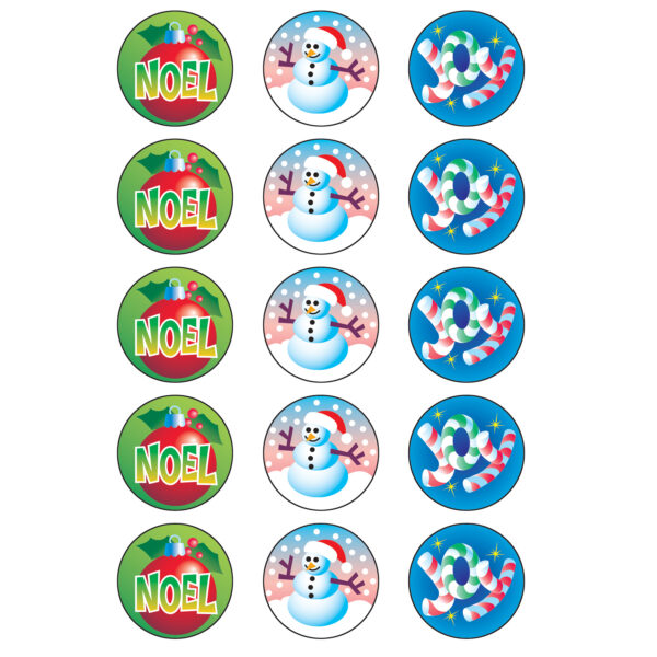 Christmas-Peppermint Stinky Stickers, 60 Per Pack, 6 Packs