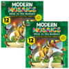 Dinosaurs Modern Mosaics Stick to the Numbers Activity Book, Pack of 2