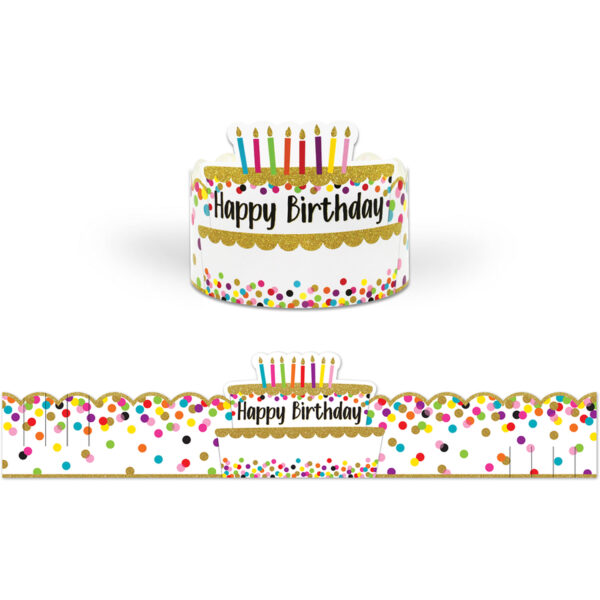 Confetti Happy Birthday Crowns, 30 Per Pack, 2 Packs