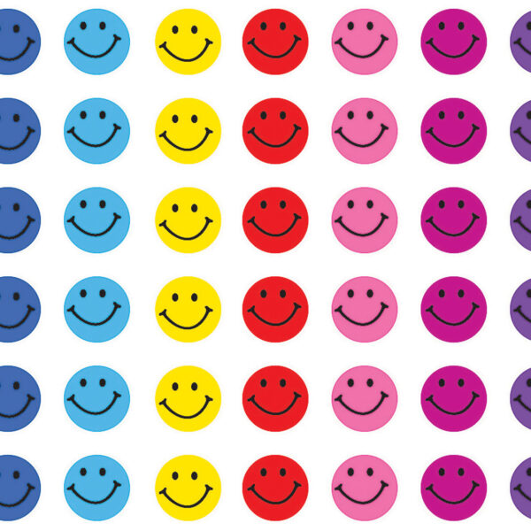 Happy Faces Mini Stickers, 528 Per Pack, 12 Packs