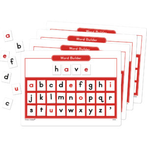 Magnetic Word Builder Boards with Magnetic Letters, 4 Boards