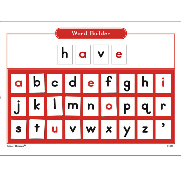 Magnetic Word Builder Boards with Magnetic Letters, 4 Boards