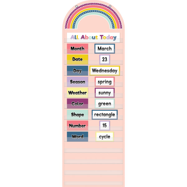 Oh Happy Day Rainbow 14 Pocket Chart