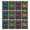 Chalkboard Brights Hall Pass with Lanyard, 4 Per Pack, 3 Packs