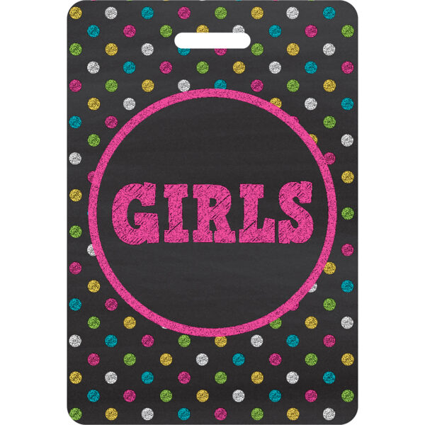 Chalkboard Brights Hall Pass with Lanyard, 4 Per Pack, 3 Packs