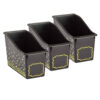 Black Confetti Plastic Book Bin, Pack of 3