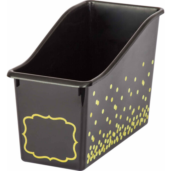 Black Confetti Plastic Book Bin, Pack of 3