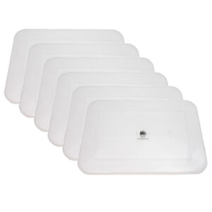 Clear Plastic Storage Bin Lid - Large, Pack of 6