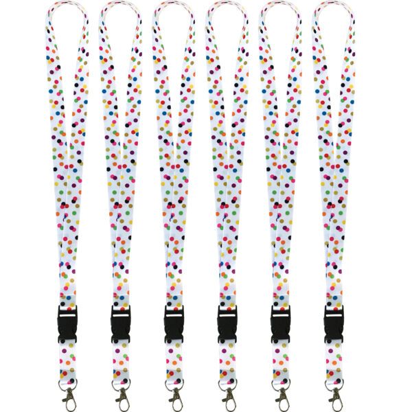 Confetti Lanyard, Pack of 6