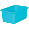 Teal Small Plastic Storage Bin, Pack of 6