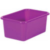 Purple Small Plastic Storage Bin, Pack of 6