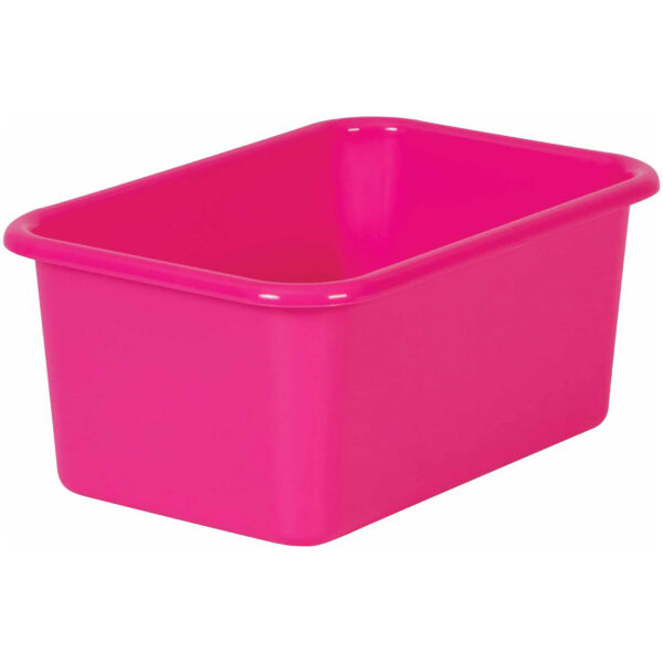 Pink Small Plastic Storage Bin, Pack of 6