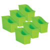 Lime Plastic Book Bin, Pack of 6