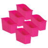 Pink Plastic Book Bin, Pack of 6