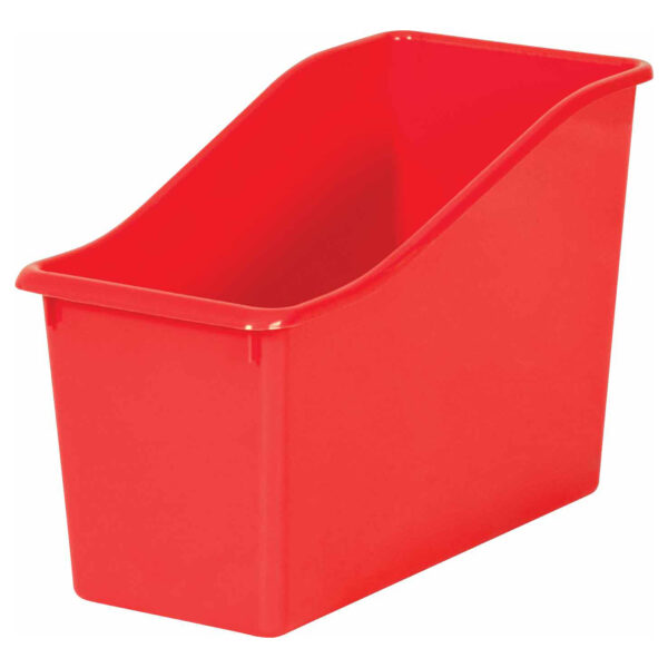 Red Plastic Book Bin, Pack of 6