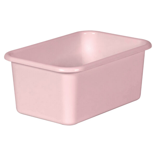 Blush Small Plastic Storage Bin, Pack of 6