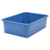 Slate Blue Large Plastic Storage Bin, Pack of 3