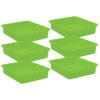 Lime Large Plastic Letter Tray, Pack of 6