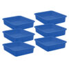 Blue Large Plastic Letter Tray, Pack of 6