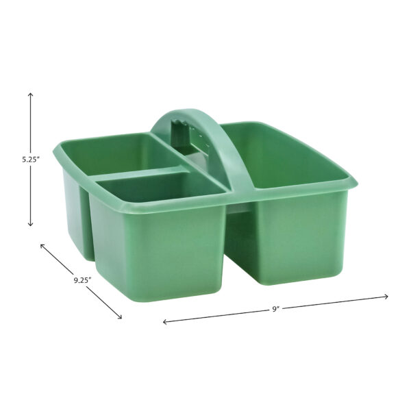 Eucalyptus Green Plastic Storage Caddy, Pack of 6