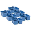 Slate Blue Plastic Storage Caddy, Pack of 6