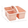 Blush Plastic Storage Caddy, Pack of 6