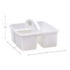 White Plastic Storage Caddy, Pack of 6