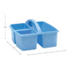 Light Blue Plastic Storage Caddy, Pack of 6