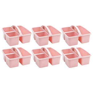 Storage Caddy, Light Pink, Pack of 6