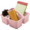 Storage Caddy, Light Pink, Pack of 6