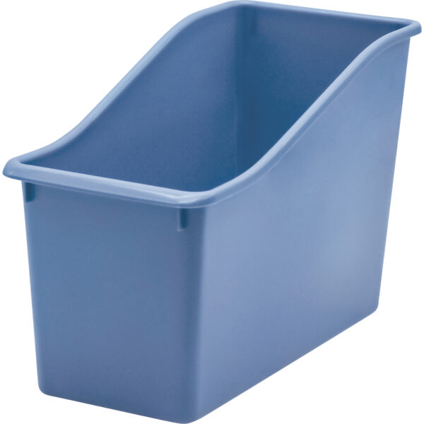 Slate Blue Plastic Book Bin, Pack of 6