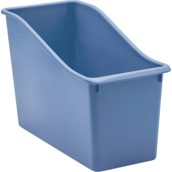 Slate Blue Plastic Book Bin, Pack of 6